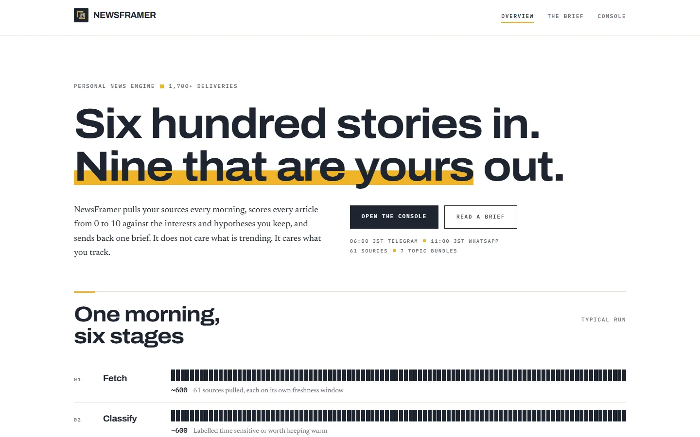 NewsFramer screenshot