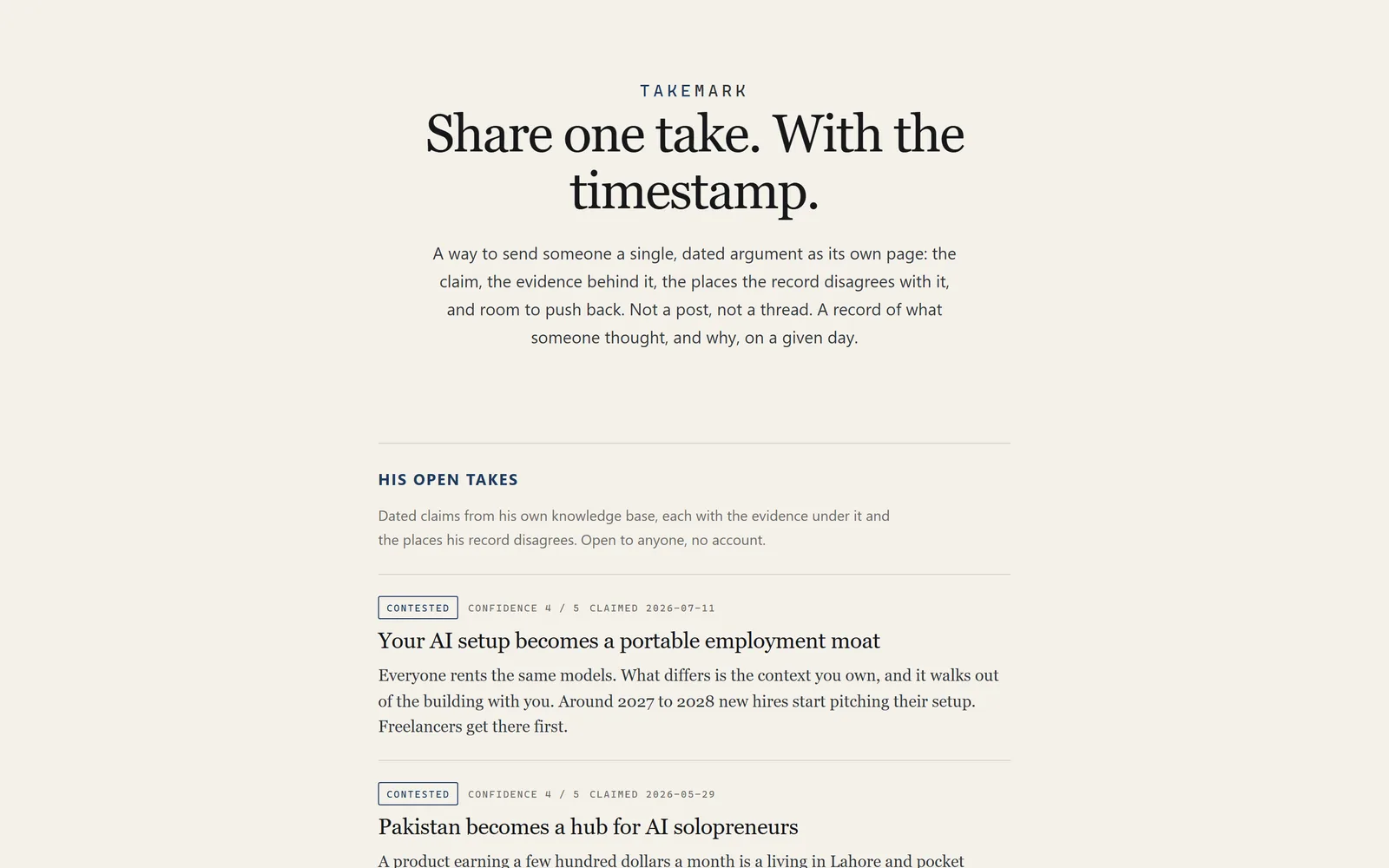 Takemark screenshot